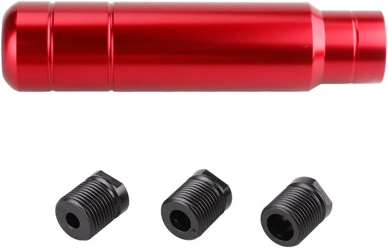 BARTOO Aluminum Alloy Heavy Weighted Shifter Knob, 5" Auto Gear Shift Knob, Car Gear Lever Stick Shifter Handle,with 3 Threaded Adapters M8 M10 M12,Fit Most Automatic Manual Vehicle(Red) - Image 2